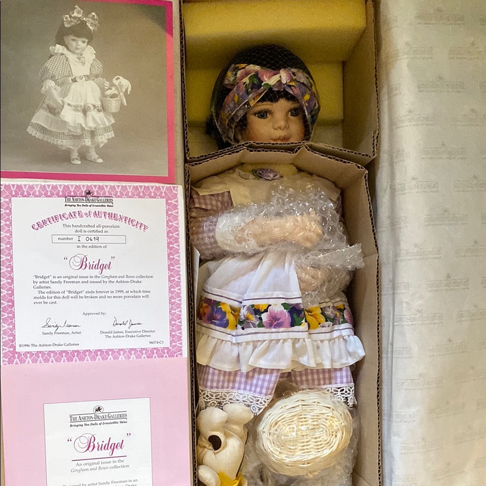 Porcelain Doll with Floral Headband